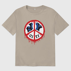 Мужская футболка оверсайз NY city peace