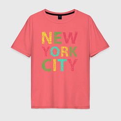 Мужская футболка оверсайз New York city colors