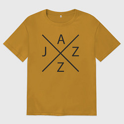 Мужская футболка оверсайз Джаз стиль