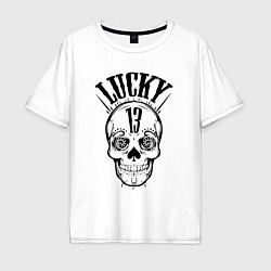 Мужская футболка оверсайз Lucky skull