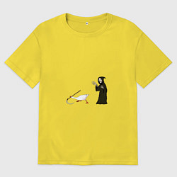 Мужская футболка оверсайз Гусь сбежал от смерти