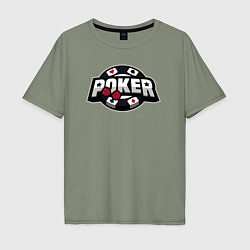 Мужская футболка оверсайз Poker game