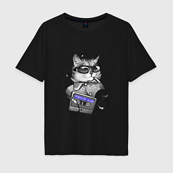 Футболка оверсайз мужская Depeche Mode - Depeche cat, цвет: черный