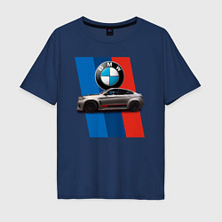 Мужская футболка оверсайз Кроссовер BMW X6 M