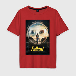 Футболка оверсайз мужская Fallout - Lucy MacLean, цвет: красный