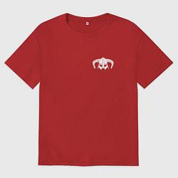 Футболка оверсайз мужская Шлем довакина, цвет: красный