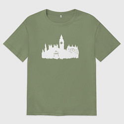 Футболка оверсайз мужская Tardis London, цвет: авокадо