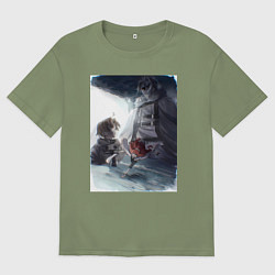 Мужская футболка оверсайз Безработный Рудеус Грейрат