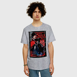 Футболка оверсайз мужская Повесть о конце света Джек-потрошитель, цвет: меланж — фото 2