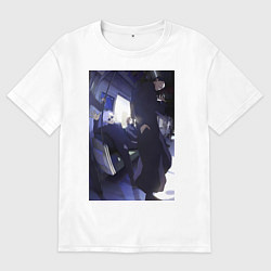 Мужская футболка оверсайз Магическая битва Сатору Годзё Сугуру Гэто