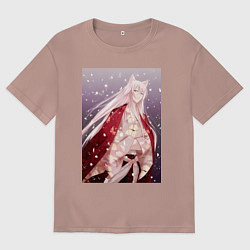 Футболка оверсайз мужская Очень приятно Бог Томоэ Дух-хранитель, цвет: пыльно-розовый