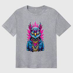 Мужская футболка оверсайз Крутая модная сова