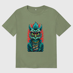 Мужская футболка оверсайз Ультрамодная сова