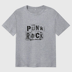 Мужская футболка оверсайз Панк рок граффити