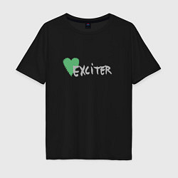 Футболка оверсайз мужская Depeche Mode - Exciter logos, цвет: черный
