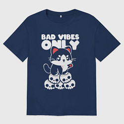 Мужская футболка оверсайз Bad vibes only