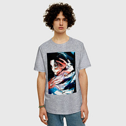 Футболка оверсайз мужская Магическая битва Юта Оккоцу маг, цвет: меланж — фото 2
