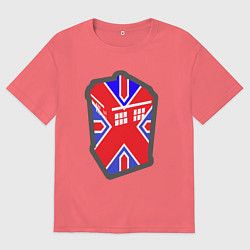 Мужская футболка оверсайз Тардис Британия