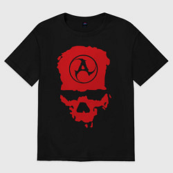 Футболка оверсайз мужская Amatory Skull, цвет: черный