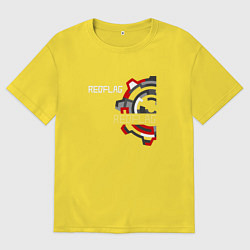 Мужская футболка оверсайз Red Flag - Industrial logo