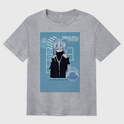 Мужская футболка оверсайз О моём перерождении в слизь Римуру Темпест девушка