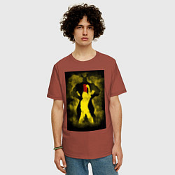 Футболка оверсайз мужская Моя геройская академия Всемогущий Номер один, цвет: кирпичный — фото 2