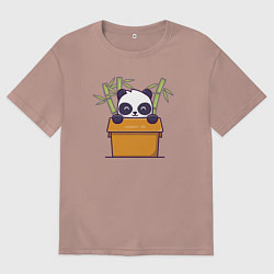 Мужская футболка оверсайз Панда в коробке