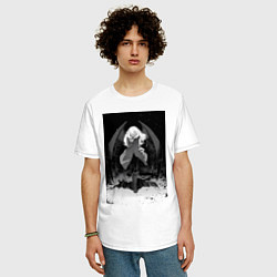 Футболка оверсайз мужская О моём перерождении в слизь Римуру Темпест с крыль, цвет: белый — фото 2