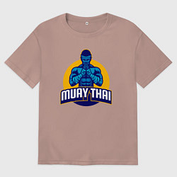 Мужская футболка оверсайз Муай тай воин