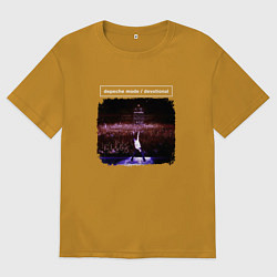 Футболка оверсайз мужская Depeche Mode - Gahan devotional tour, цвет: горчичный