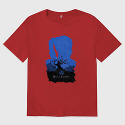 Футболка оверсайз мужская Hellblade - Senua, цвет: красный