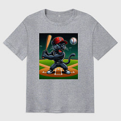 Мужская футболка оверсайз Пантера - баттер бейсбольной команды