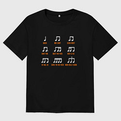 Мужская футболка оверсайз Композиторы-длительности