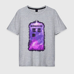 Футболка оверсайз мужская Violet tardis, цвет: меланж