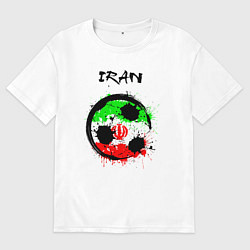 Футболка оверсайз мужская Сборная Ирана, цвет: белый