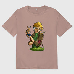 Футболка оверсайз мужская Фиби - RimWorld, цвет: пыльно-розовый