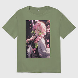 Мужская футболка оверсайз Клинок, рассекающий демонов Мицури Канродзи столп