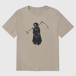 Мужская футболка оверсайз Дама смерть