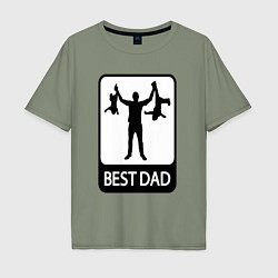 Футболка оверсайз мужская Best dad, цвет: авокадо