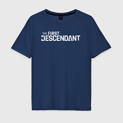 Футболка оверсайз мужская The first descendant logo, цвет: тёмно-синий