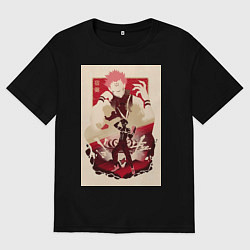 Мужская футболка оверсайз Магическая битва Сукуна Рёмэн король арт