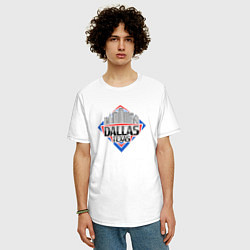 Футболка оверсайз мужская Даллас Техас, цвет: белый — фото 2