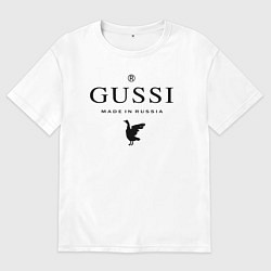 Мужская футболка оверсайз Гусси черный - сделано в России