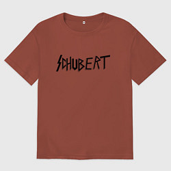 Футболка оверсайз мужская Шуберт чёрный, цвет: кирпичный