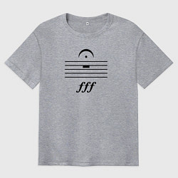 Мужская футболка оверсайз Ffff тишина чёрный