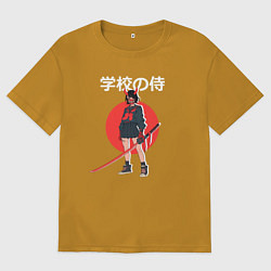 Мужская футболка оверсайз Девочка демон