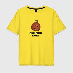 Футболка оверсайз мужская Pumpkin Kurt - the office, цвет: желтый