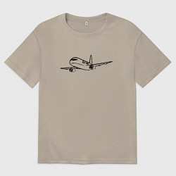 Мужская футболка оверсайз Суперджет-100 черный