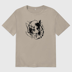 Мужская футболка оверсайз Тёмное зеркало души