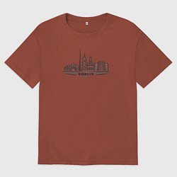 Мужская футболка оверсайз Город Дублин